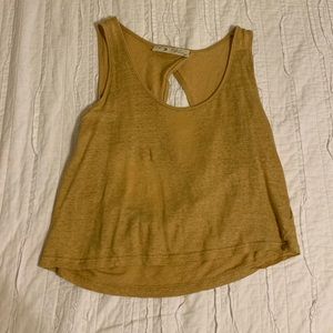 yellow crop tank top
